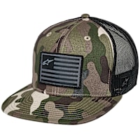 Alpinestars Flat Flag Trucker Cap - Green Camo / Black