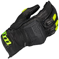 Klim Badlands Aero Pro V4 Short Leather Gloves - Black / Hi Vis