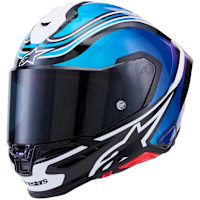 Alpinestars Supertech R7 - Zeal Gloss Black / Blue / Fluo Pink / White