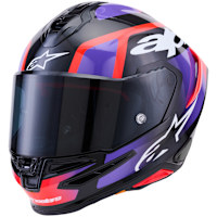 Alpinestars Supertech R7 - Lumen Gloss Black / Purple / Fluo Red / White