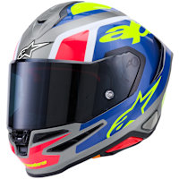 Alpinestars Supertech R7 - Lumen Gloss Silver / Black / Pink / Fluo Yellow