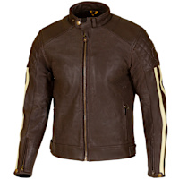 Merlin Icon D3O&reg; Leather Jacket - Brown / Cream