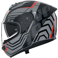 Nolan N60-6 Eclettico - Black / Metal Grey / Red