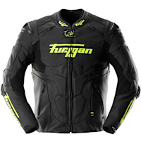 Furygan Raptor Evo 3 Leather Jacket - Black / Fluo Yellow