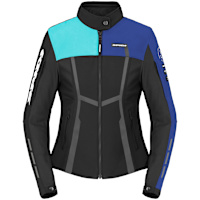 Spidi Ladies Motojoy Textile Jacket - Black / Blue / Light Blue
