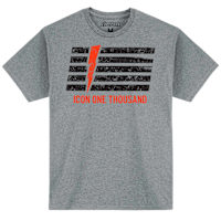 Icon Invasion Stripe Tee - Grey Heather