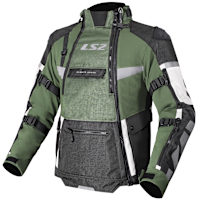 LS2 X-Master Textile Jacket - Black / Green / Grey