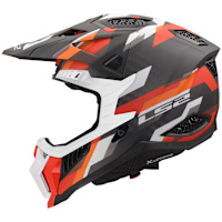 LS2 X-Force - Phantom Matt Orange / Red