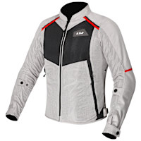 LS2 Ladies Breeze Textile Jacket - Grey / Black / Red