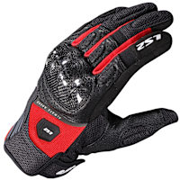 LS2 Atom Gloves - Black / Red