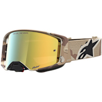 Alpinestars Supertech Lone Goggles - Camo Desert - Mirror Gold Lens