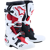 Alpinestars Tech 10 Boots - White / Black / Bright Red