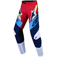 Alpinestars Youth Supertech Dyna Pants - Fire Red / White / Navy Blue