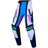 Alpinestars Youth Supertech Maven Pants - White / Blithe Blue / Fluo Green