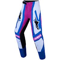 Alpinestars Youth Supertech Maven Pants - White / Hot Coral / Blithe Blue
