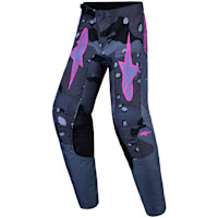 Alpinestars Youth Fluid Lone Pants - Grey Camo / Purple