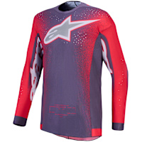 Alpinestars Supertech Hiten AFD Jersey - Greystone / Fluo Red / Light Lilac