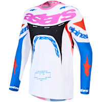 Alpinestars Supertech Dyna Jersey - White / Blithe Blue / Black / Purple