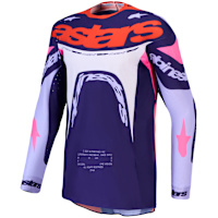 Alpinestars Supertech Dyna Jersey - Light Violet / Deep Purple / Fluo Pink