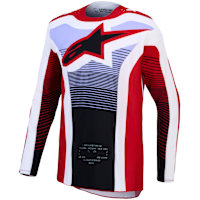 Alpinestars Techstar Maven Jersey - Fire Red / White / Lavender / Black