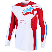 Alpinestars Racer Hunt Jersey - White / Fire Red / UCLA Blue