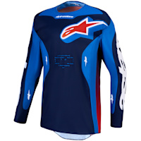 Alpinestars Racer Hunt Jersey - Strong Blue / Deep Blue / Fire Red