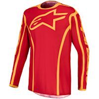 Alpinestars Fluid Apex V2 Jersey - Fire Red / Gold