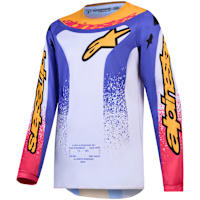 Alpinestars Youth Fluid Drag Jersey - Light Lilac / Blue Iris / Gold