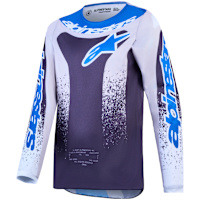 Alpinestars Youth Fluid Drag Jersey - Greystone / Light Lilac / UCLA Blue