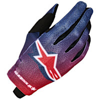 Alpinestars Youth Radar Textile Gloves - Fire Red / Deep Blue