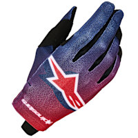 Alpinestars Radar Textile Gloves - Fire Red / Deep Blue