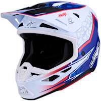 Alpinestars S-M7 Blaster - Gloss White / Blue / Red