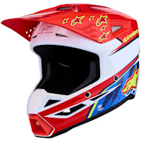 Alpinestars S-M3 Falcon - Gloss Fluo Red / White / Blue / Fluo Yellow