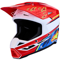 Alpinestars S-M3 Youth Falcon - Gloss Fluo Red / White / Blue / Fluo Yellow
