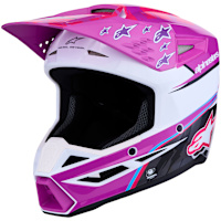 Alpinestars S-M3 Youth Falcon - Gloss Purple / White / Black / Fluo Pink