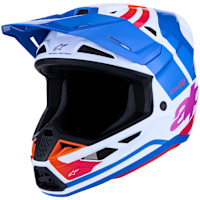 Alpinestars S-M7 Core - Gloss White / Blue / Orange / Pink