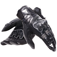 Dainese Reacto Carbon Short Leather Gloves - Black