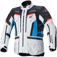 Alpinestars Honda Bogota Pro Drystar Textile Jacket - Ice Grey / Blue / Bright Red
