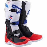 Alpinestars Tech 3 Boots - White / Bright Red / Dark Blue
