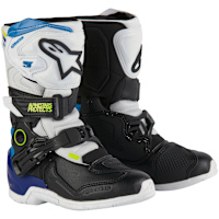 Alpinestars Kids Tech 3S Boots - White / Black / Enamel Blue