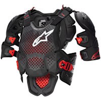 Alpinestars A-10 V2 Full Chest Protector - Anthracite / Black / Red