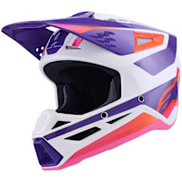 Alpinestars S-M3 Heat - Gloss White / Purple / Pink
