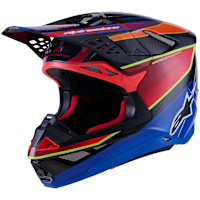 Alpinestars Supertech M10 Era - Gloss Blue / Red / Fluo Yellow
