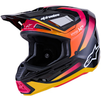Alpinestars S-M7 Rise - Gloss Black / Yellow / Pink