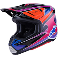 Alpinestars S-M7 Fuse - Gloss Blue / Purple / Pink