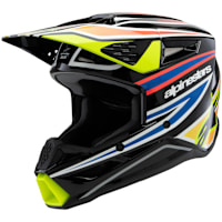 Alpinestars S-M3 Youth Wurx - Gloss Black / Fluo Yellow / Blue / Red