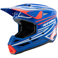 Alpinestars S-M3 Youth Wurx - Gloss Blue / Red / White / Black