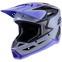 Alpinestars S-M3 Youth Jettson - Gloss Grey / Purple / Black