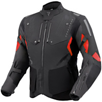 Rebelhorn Hiker IV Textile Jacket - Black / Dark Grey / Red