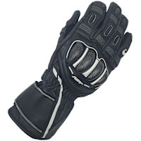 RST S1 CE Leather Gloves - IOM Logo / Black / White